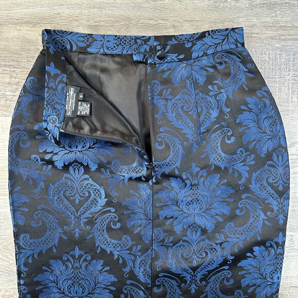 Vintage J. Peterman Silk Maxi Skirt – Baroque Brocade Asian-Inspired Print – 6 - Picture 5 of 7